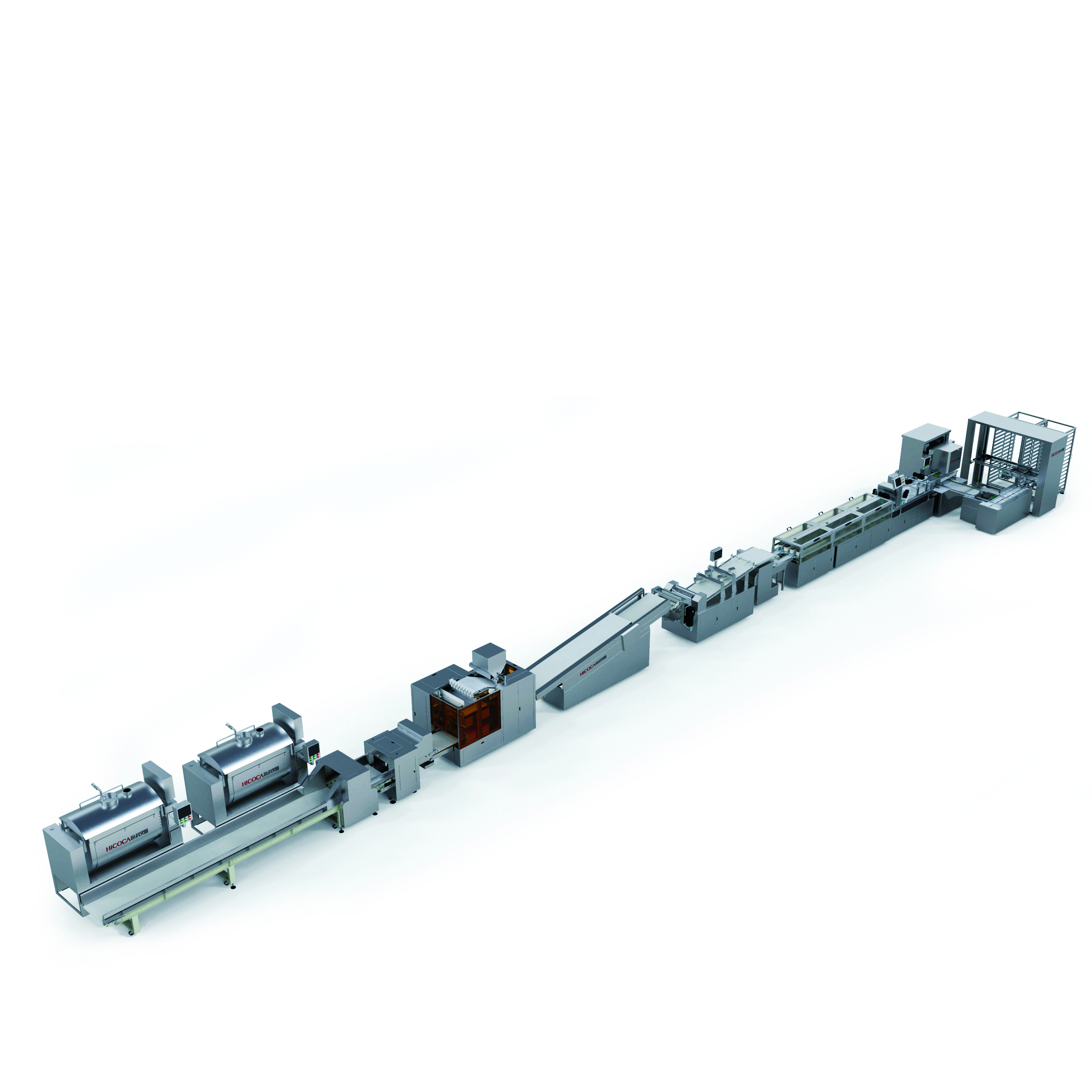 Multi-functional round steamed bread production line
