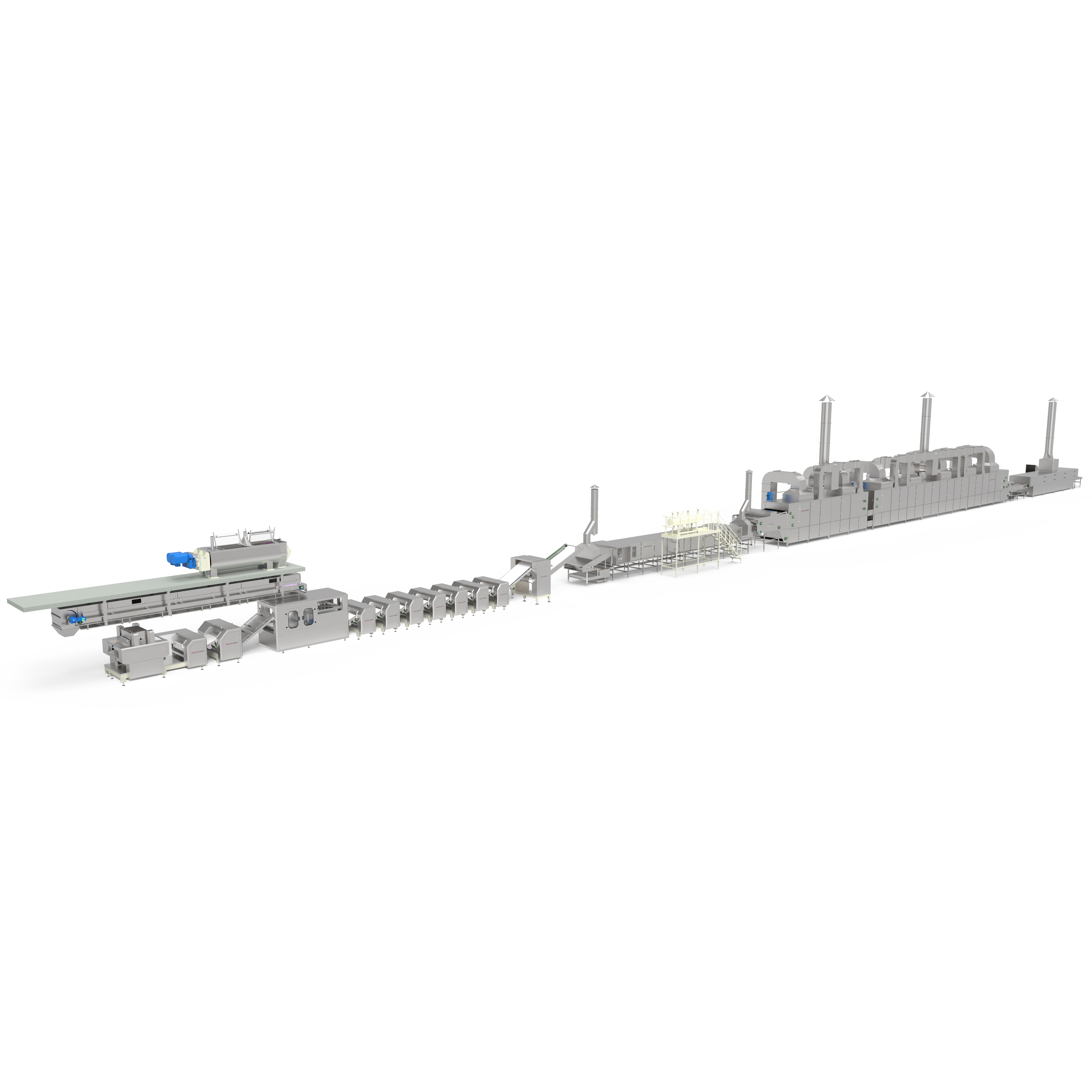 Fully automatic non-fried instant noodle production line